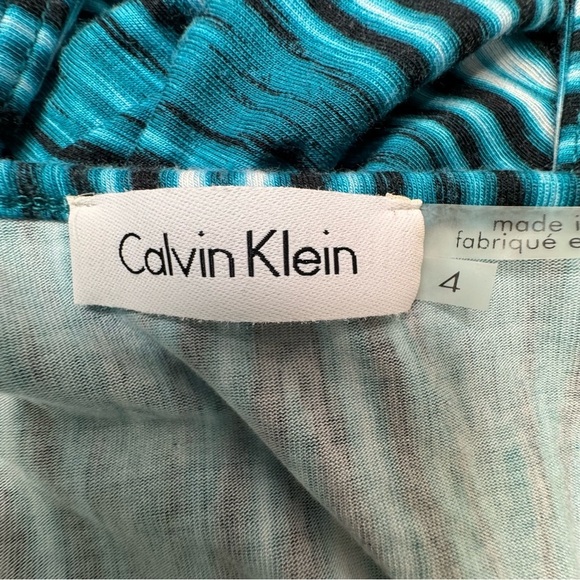 Calvin Klein Blue Striped Maxi Dress Size 4 - Picture 8 of 10